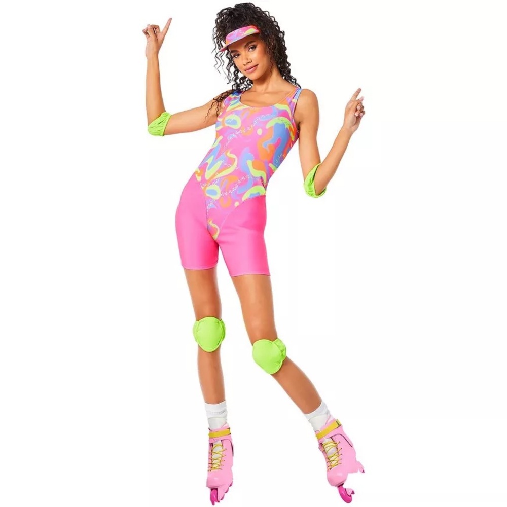 Barbie and Ken roller blade Halloween costume